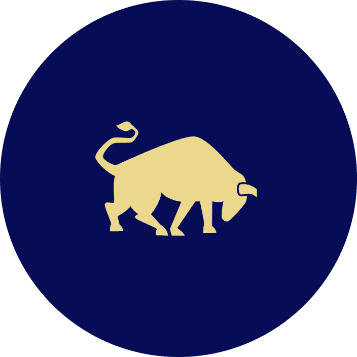 Minimalist bull logo design